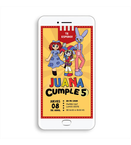 Amazing Digital Circus Birthday Card Digital Invitation 0