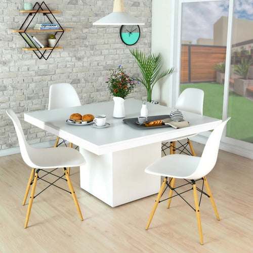Modern Minimalist Dining Table for Home Kitchen with Chairs 0