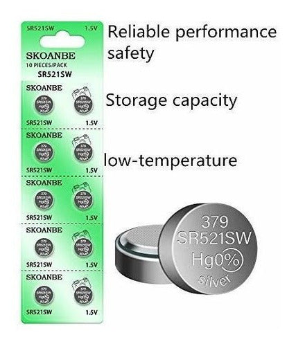 Pilas Sr521sw    1.5 V  X 10 U. 1