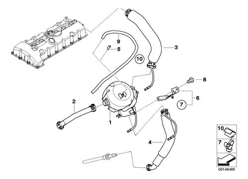 Valvula Pcv Separador Aceite Para Bmw 3' E90 325i 330i N52 1