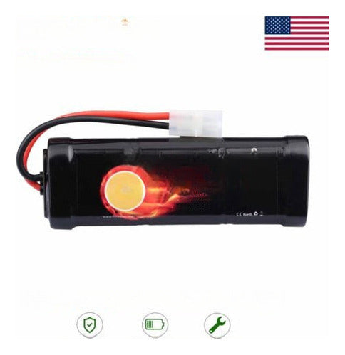 Floureon 4500mAh 7.2V NiMH Battery Tamiya Female Connector for RC Car 3