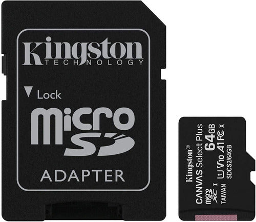 Kingston 64GB Micro SD Memory Card Class 10 with SD Adapter 1