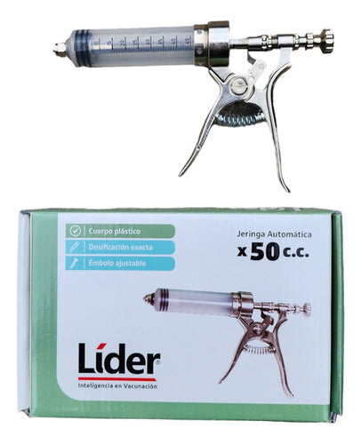 Veterinary Automatic 50 cc Plastic Syringe by Lider 0