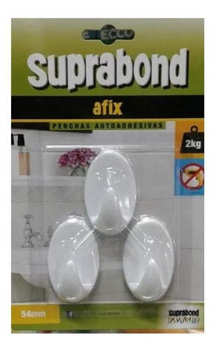 Combo Ganchos Y Perchas Blancas Suprabond 2