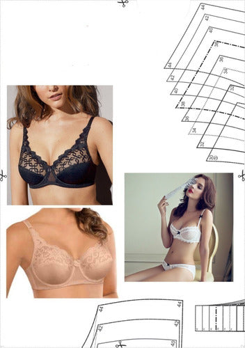 Modelarte Bralette Underwire Patterns Printable Up to Size 115 1