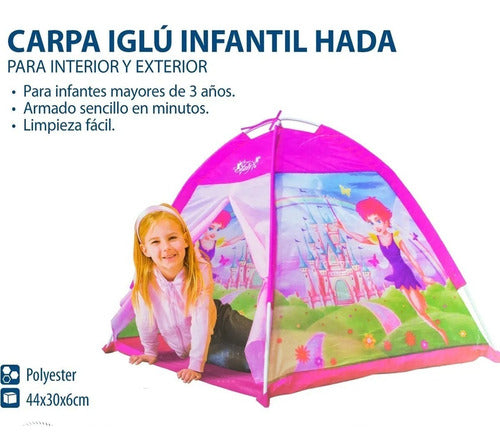 Iplay Carpa Casita Plegable Princesas Hadas Pelotero + 50 Pelotas 2