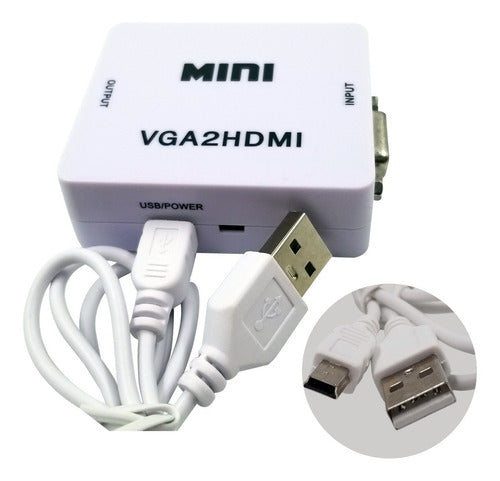 Conversor Adaptador Vga A Hdmi + Audio - Activo 3