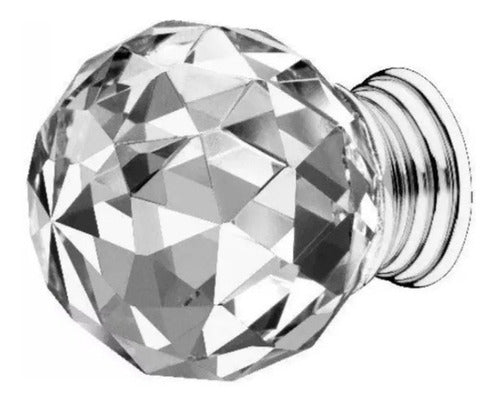 Initec 15 Crystal Knobs Diamond Cut 3 Cm 0