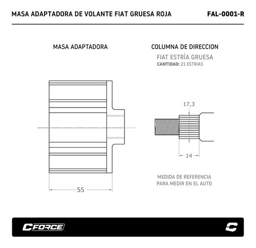 Masa Adaptadora Volante Dep Fiat Estria Gruesa Collino Full 3