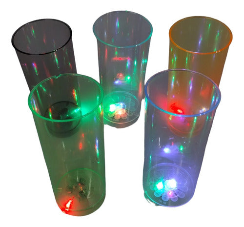 Led Moments Vaso Led Trago Largo Acrilico Luminoso Cotillon Brindis X20 0