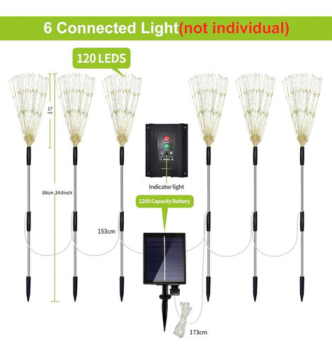 Paquete De 6 Luces Solares Para Jardín Al Aire Libre, Luces 3