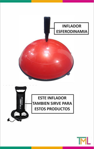 Semi Media Esfera Bosu Bozu Equilibrio Entrenamiento 40 Cm 3