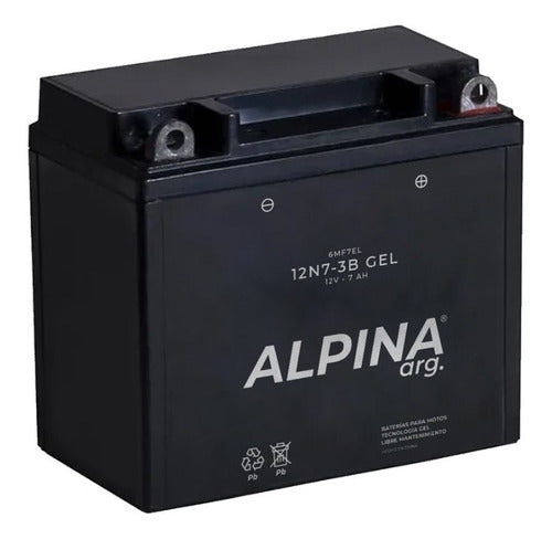 Alpina Gel Battery 12N7-3B for Zanella ZR 200 OHC 1