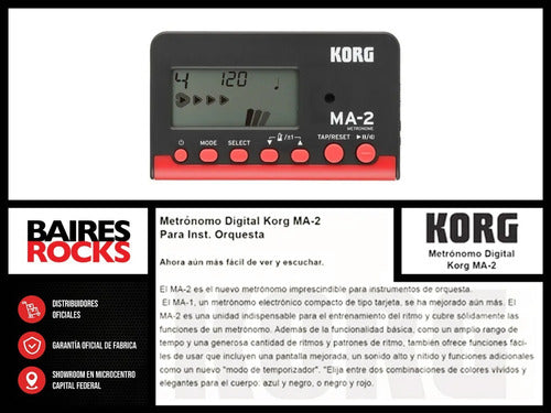 Korg Digital Metronome MA-2 for Orchestra Instruments 1