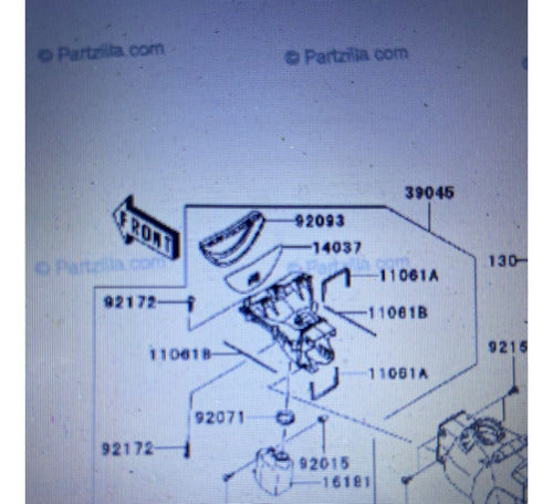 Kawasaki Tornillo 5x16 Caja Abs Original ZX-10 R 1