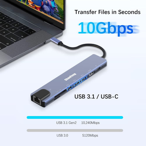 ShanFeng USB C Docking Station, Multiport Adapter 1