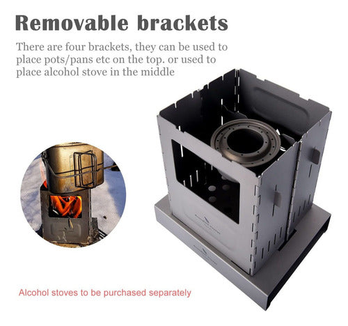 Boundless Voyage Foldable Titanium Wood Stove for Outdoors 5