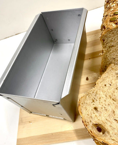 Rebagliati Hnos Pack of 4 Lactal Bread Molds 20x10x10 cm Without Lid Aluminized Steel 0