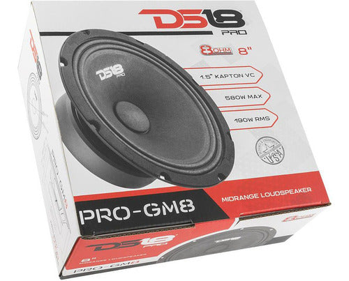 DS18 Pro GM 8 Inch Medium Woofer Speaker 190 RMS 6