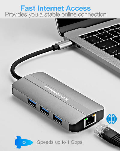 IM INNOMAX 10-in-1 Powered 6 Port USB 3.0 Thunderbolt 3/USB-C Hub 2