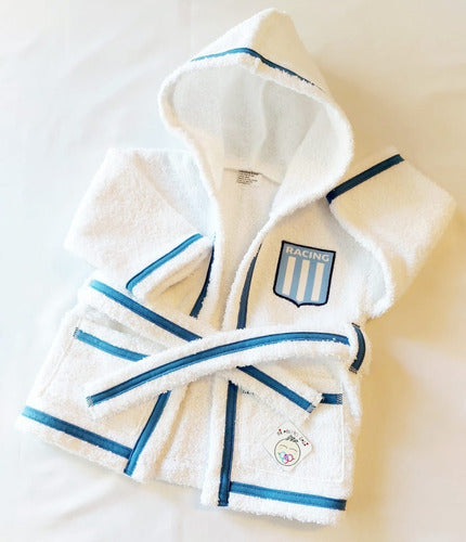 Newborn Hooded Bathrobe Racing Club 2