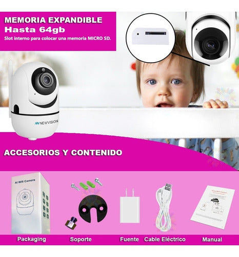 Baby Call Wifi Camara Monitor Newvision Bebe Nocturno C 6