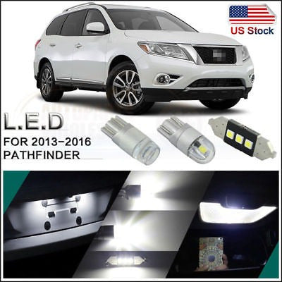 Nissan 16pcs LED Interior Light Kit White for 2013-2016 Pathfinder 1