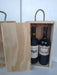 Caja Para Dos Vinos Madera Maciza Con Grabado 0