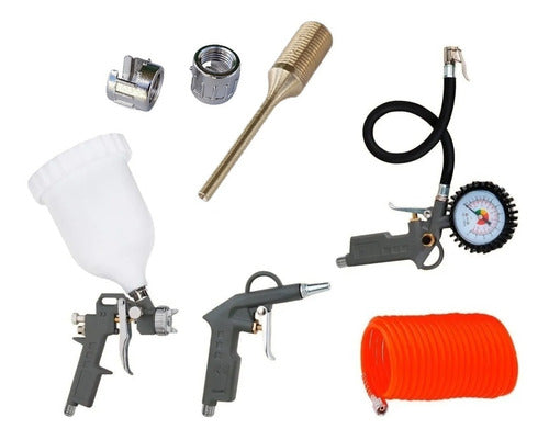 Horse Power Air Compressor Accessories Kit Paint Gun Inflate 1/4 0