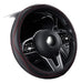 Tapha Microfiber Leather 15 Universal Fit Car Steering Wheel Cover Black with Red Accent 0