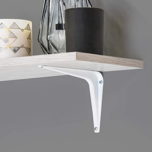 Fekouy White Metal Bracket 20 X 25 Cms Shelf Support 1