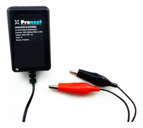 Pronext 12V 1A Battery Charger with Automatic Cut-Off for Gel Batteries and Emergency Light UPS 0