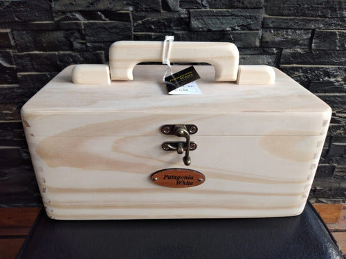 Wooden Sewing Box 35x20x15 Patagonia White 1