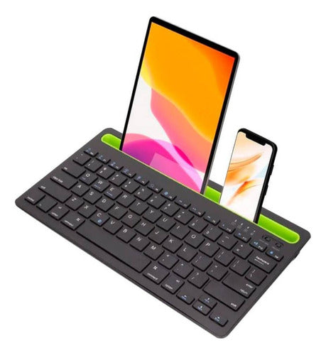 Generic Bluetooth Portable Wireless Keyboard with Tablet and Phone Stand 1