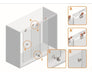 Ducasse 2mt Railing Kit and Ducloset Wheels for 4 Sliding Doors 1