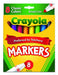 Crayola No Wash Markers, Broad Point, Classic Colors 0