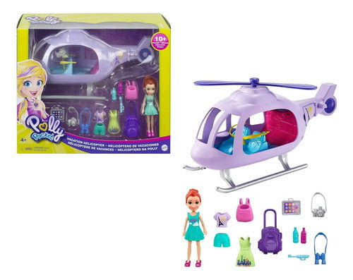 Polly Pocket Vacation Helicopter Figure + Accessories 0