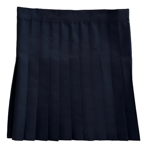 Peter's Pollera C/tablas Kilt Escolar Colegial Azul Invierno T 14 16 2