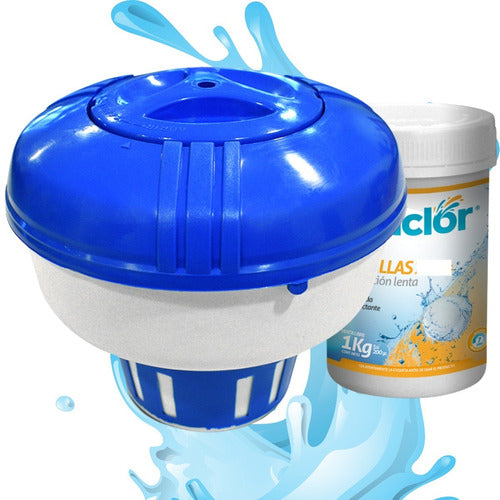 Vulcano Chlorine Floating Dosage Buoy Kit + Tablets 0