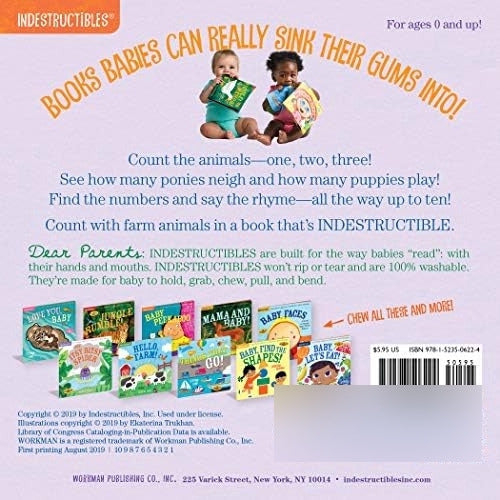 Workman Publishing Company Indestructibles: Baby, Let's Count!: Chew Proof · Rip Proof · Nontoxic · 100% Washable 1