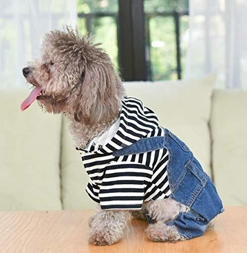 Ospet Dog Denim Hoodies Cachorro Chaqueta Pet Chaleco Traje 2