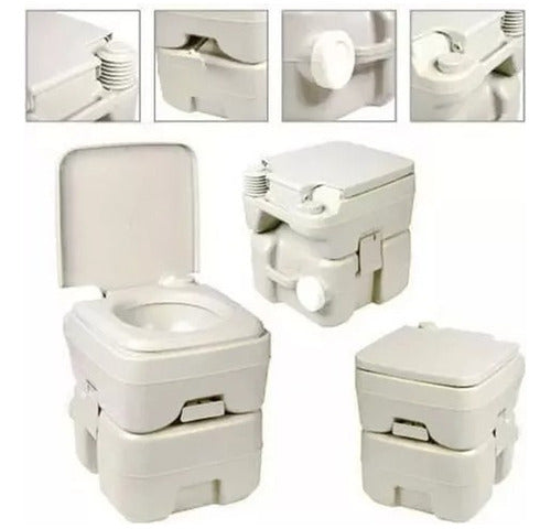 Portable Chemical Toilet 20L for Camping, Nautical, and Motorhome 1