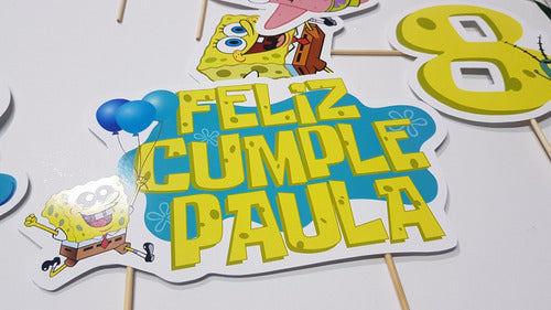 Adorno Deco Torta Bob Esponja Personalizado Cake Topper 1