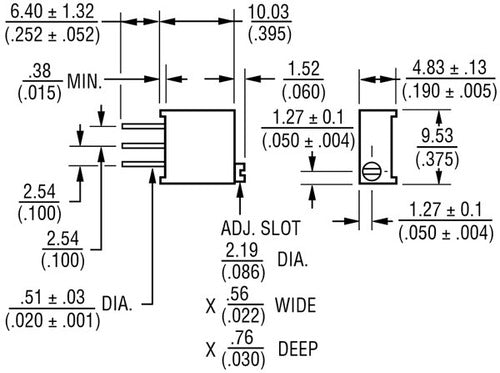 Preset Multivuelta 100 Ohms Lineal 3296 Arduino Nubbeo 3