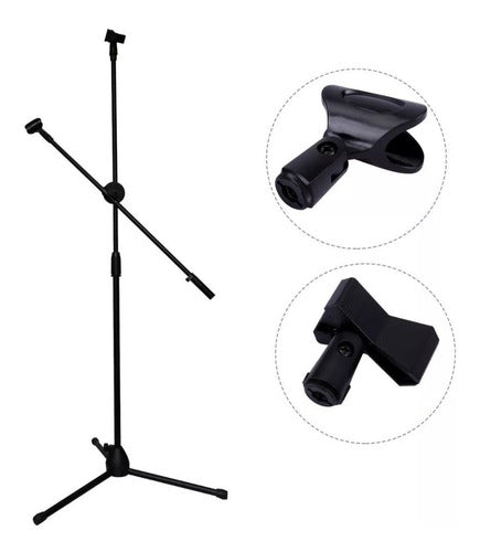 MUNODOSHOP Professional Double Metal Giraffe Microphone Stand 1