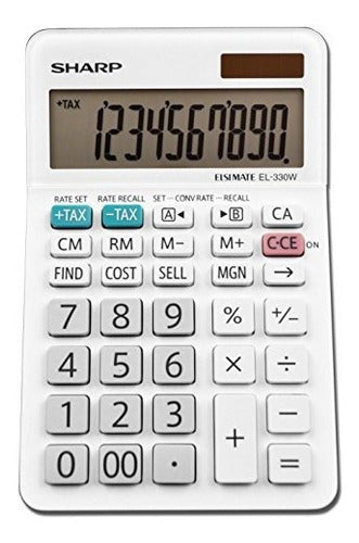 Sharp EL330WB Business Calculator Color White 325 0