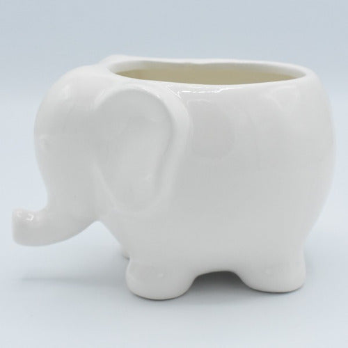 OMS Ceramic Design Planter Elephant African - Trunk Down 16