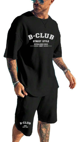 Premium Cotton Oversize T-shirt and Shorts Set for Men 19