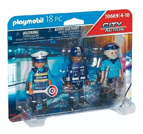 Playmobil Set of 3 Police Figures 70669 0