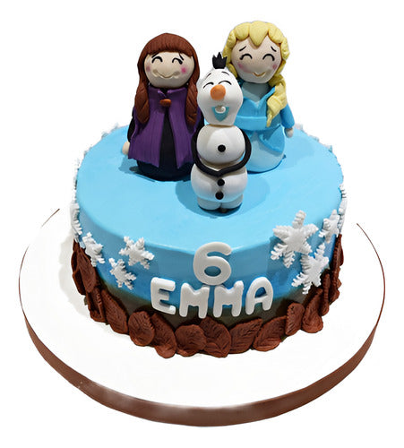 SS GOURMET Torta Frozen 2 Anna Elsa Olaf Comestible Mesa Dulce Tematica 0